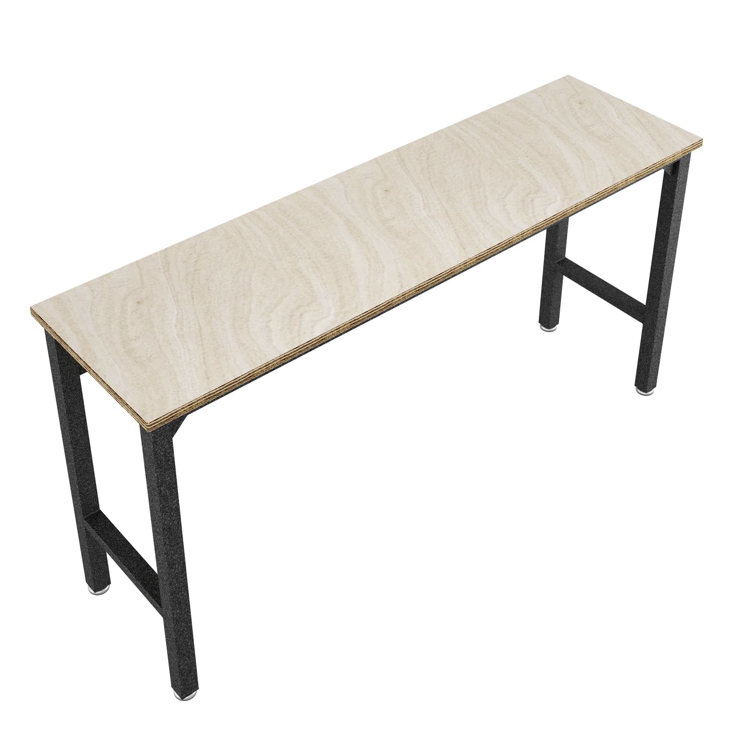 Fortress 72.4" Natural Wood and Steel Garage Table