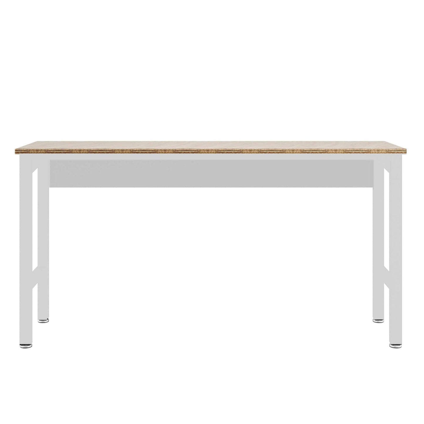 Fortress 72.4" Natural Wood and Steel Garage Table
