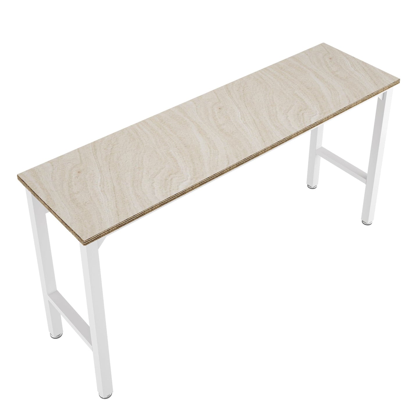Fortress 72.4" Natural Wood and Steel Garage Table