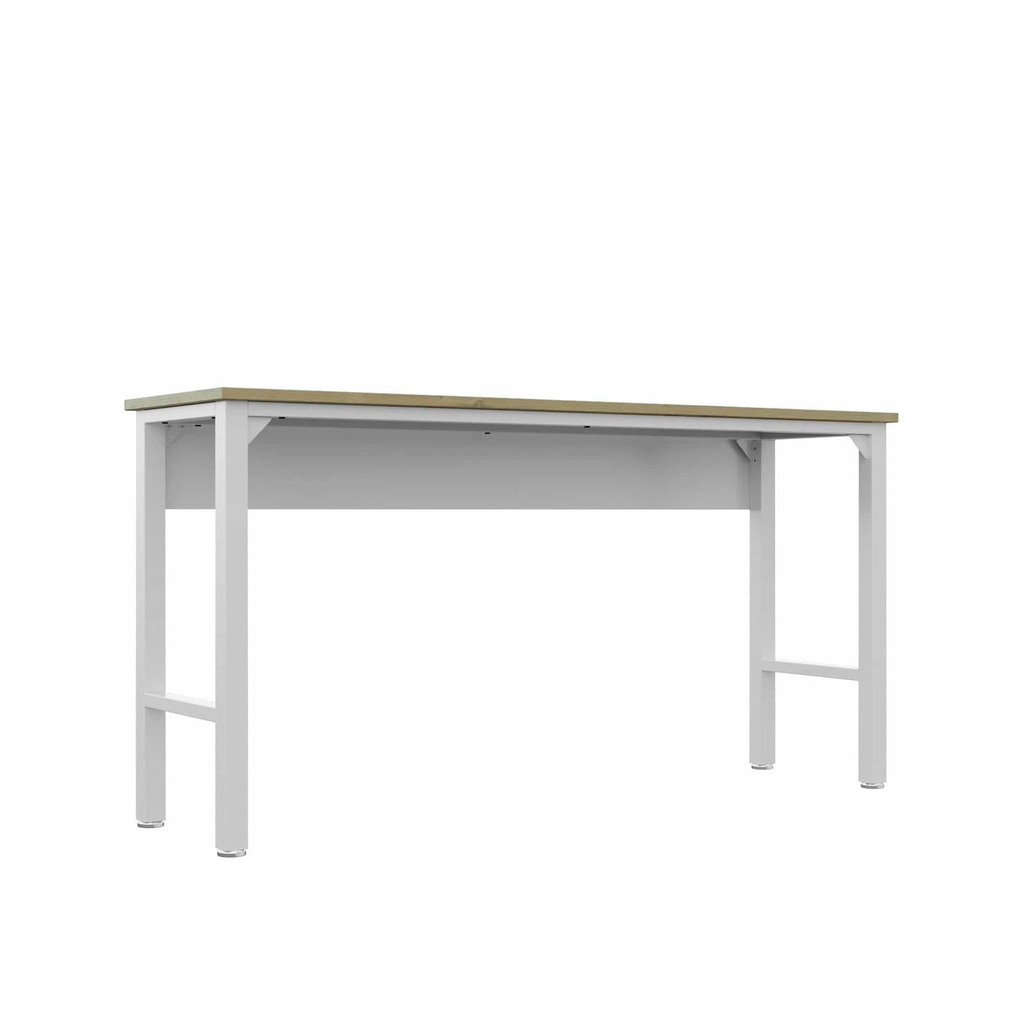 Fortress 72.4" Natural Wood and Steel Garage Table