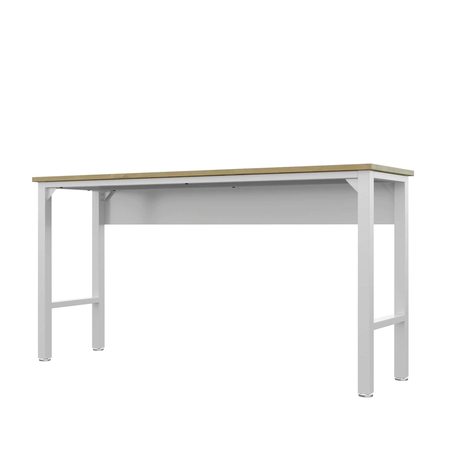 Fortress 72.4" Natural Wood and Steel Garage Table