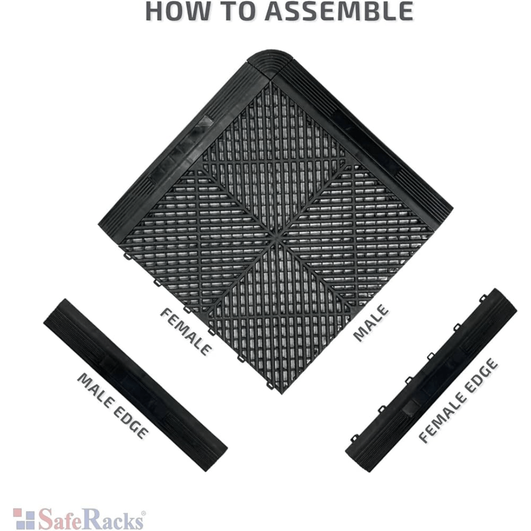 SafeRacks Garage Tile Edge Kit