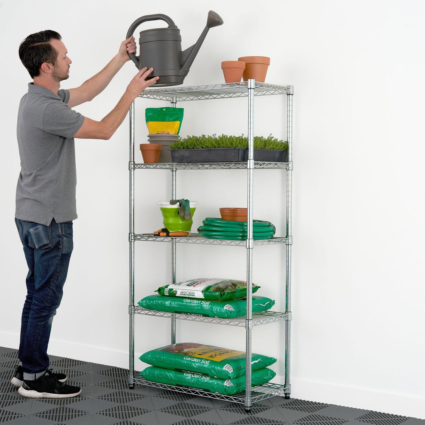 SafeRacks 5-Tier Wire Shelving (14" x 30" x 60")