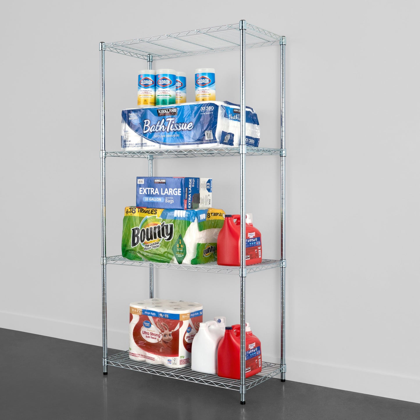 SafeRacks 4-Tier Wire Shelving (18" x 36" x 72")