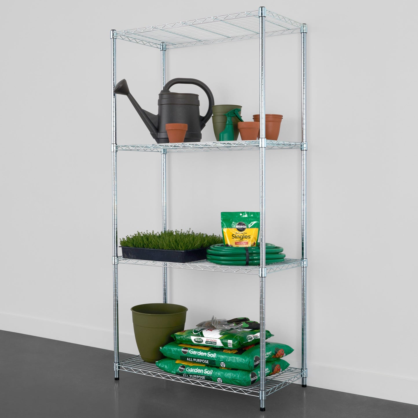 SafeRacks 4-Tier Wire Shelving (18" x 36" x 72")