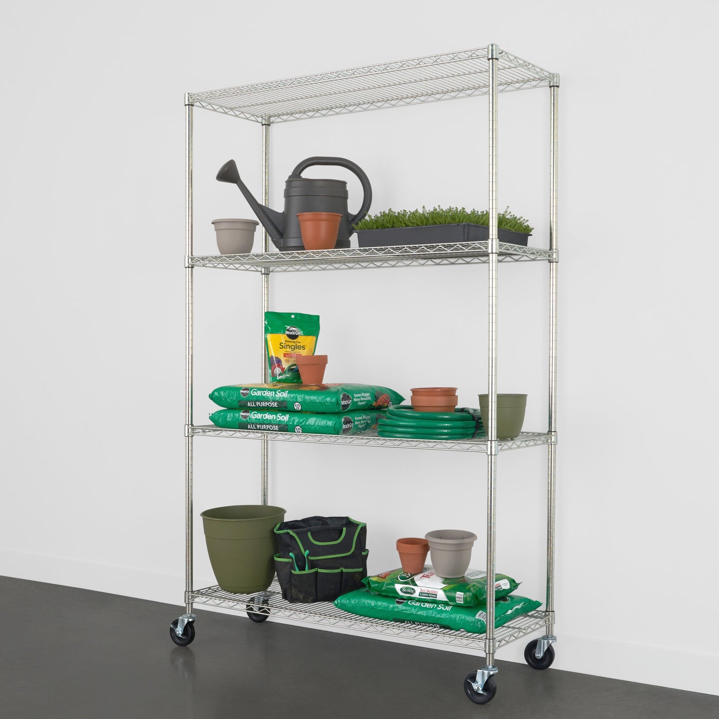 SafeRacks 4-Tier Wire Shelving (18" x 48" x 72")