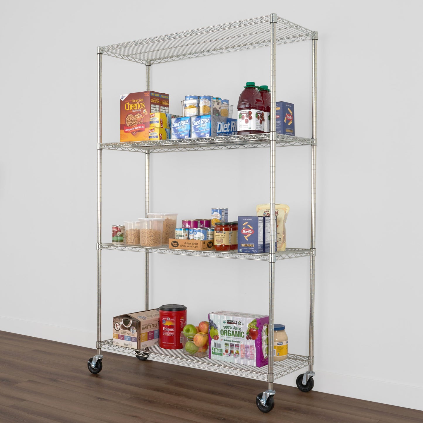 SafeRacks 4-Tier Wire Shelving (18" x 48" x 72")