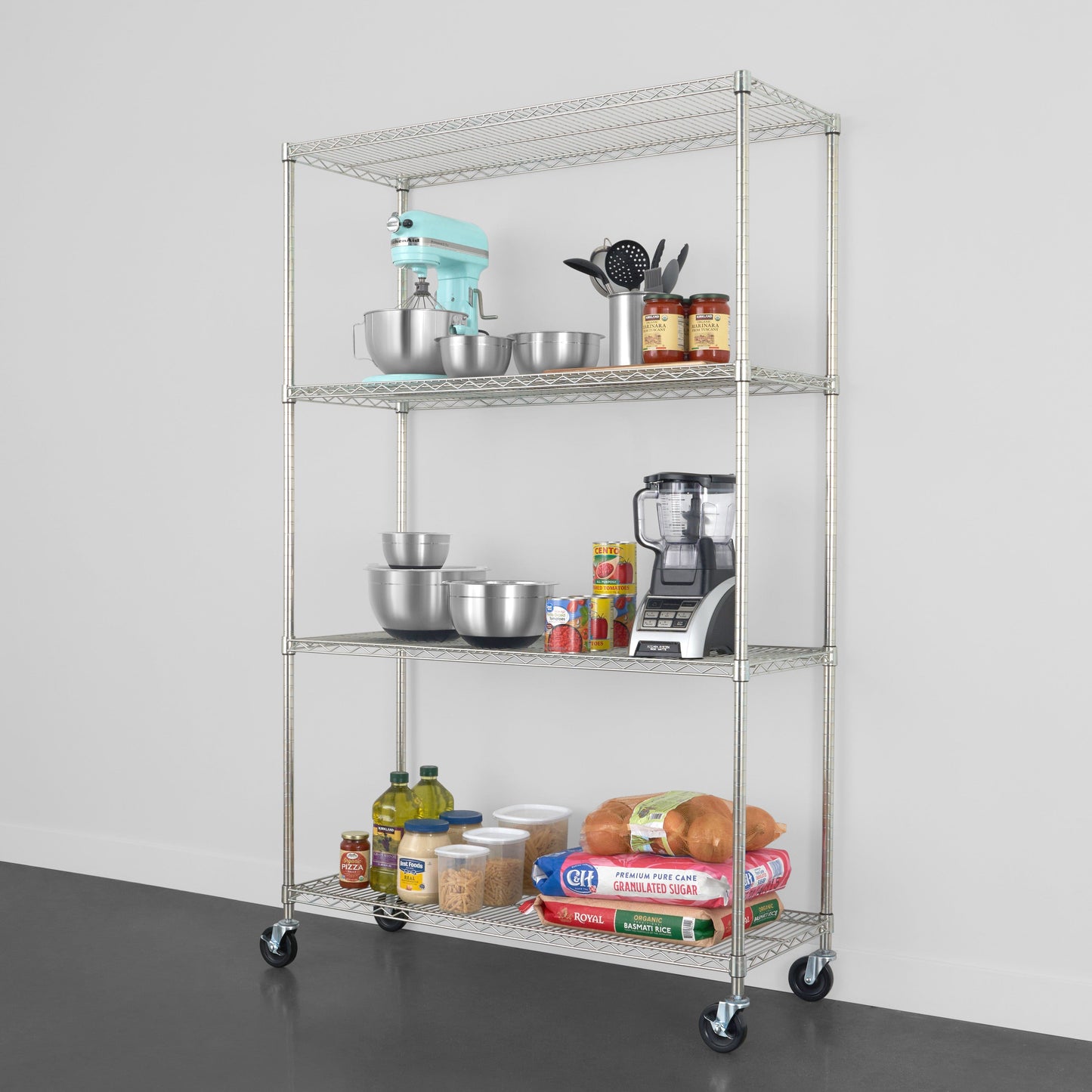 SafeRacks 4-Tier Wire Shelving (18" x 48" x 72")