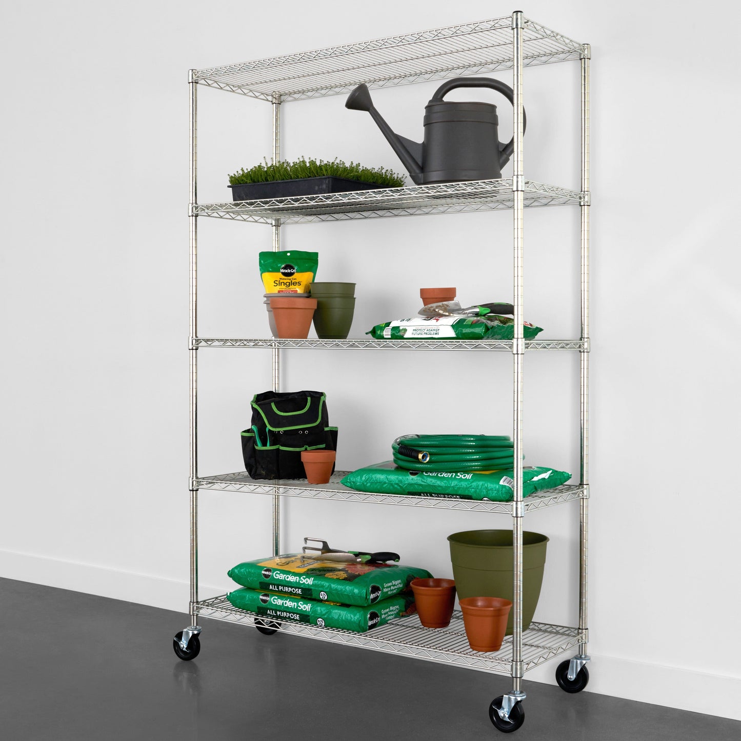 SafeRacks 5-Tier Wire Shelving (18" x 48" x 72")
