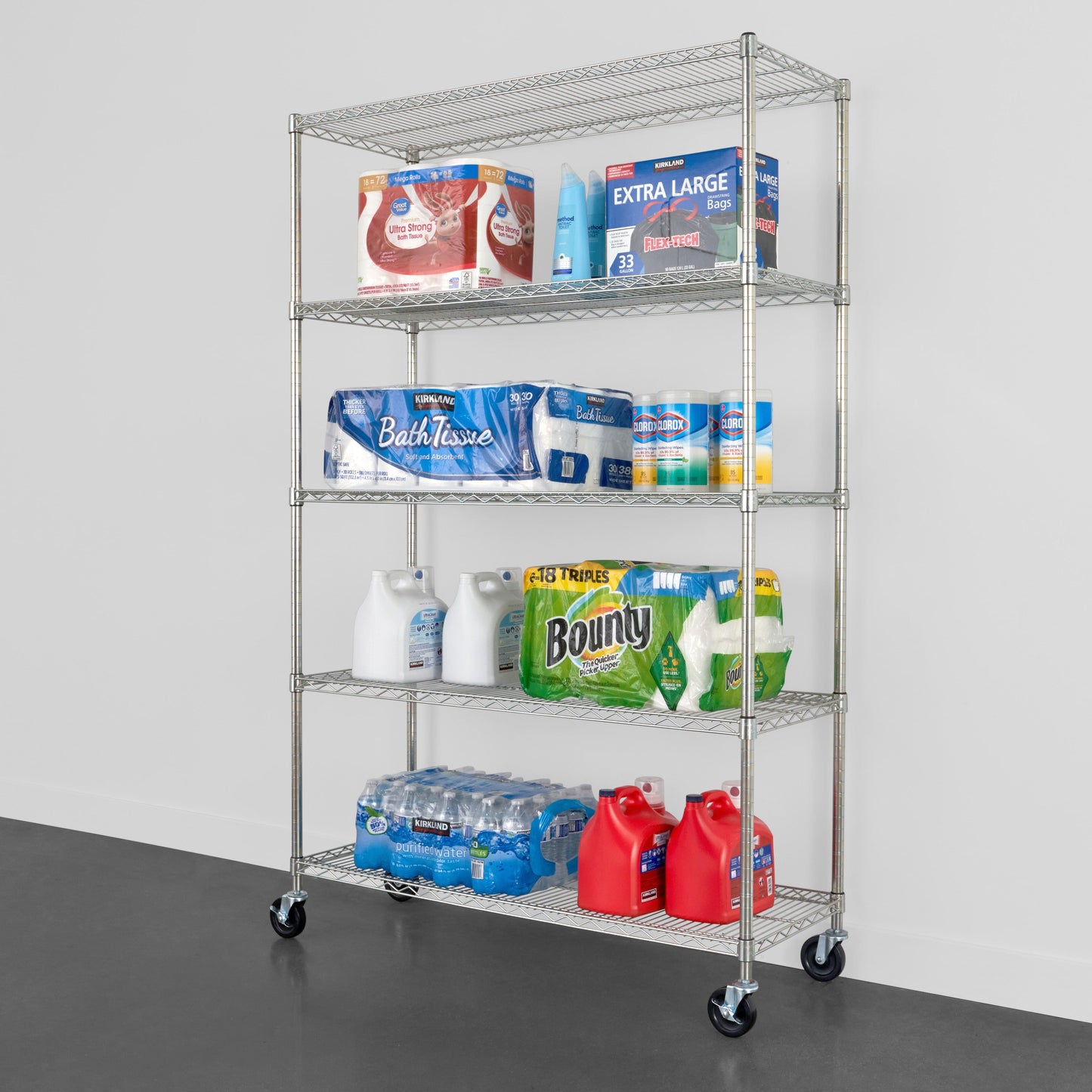SafeRacks 5-Tier Wire Shelving (18" x 48" x 72")