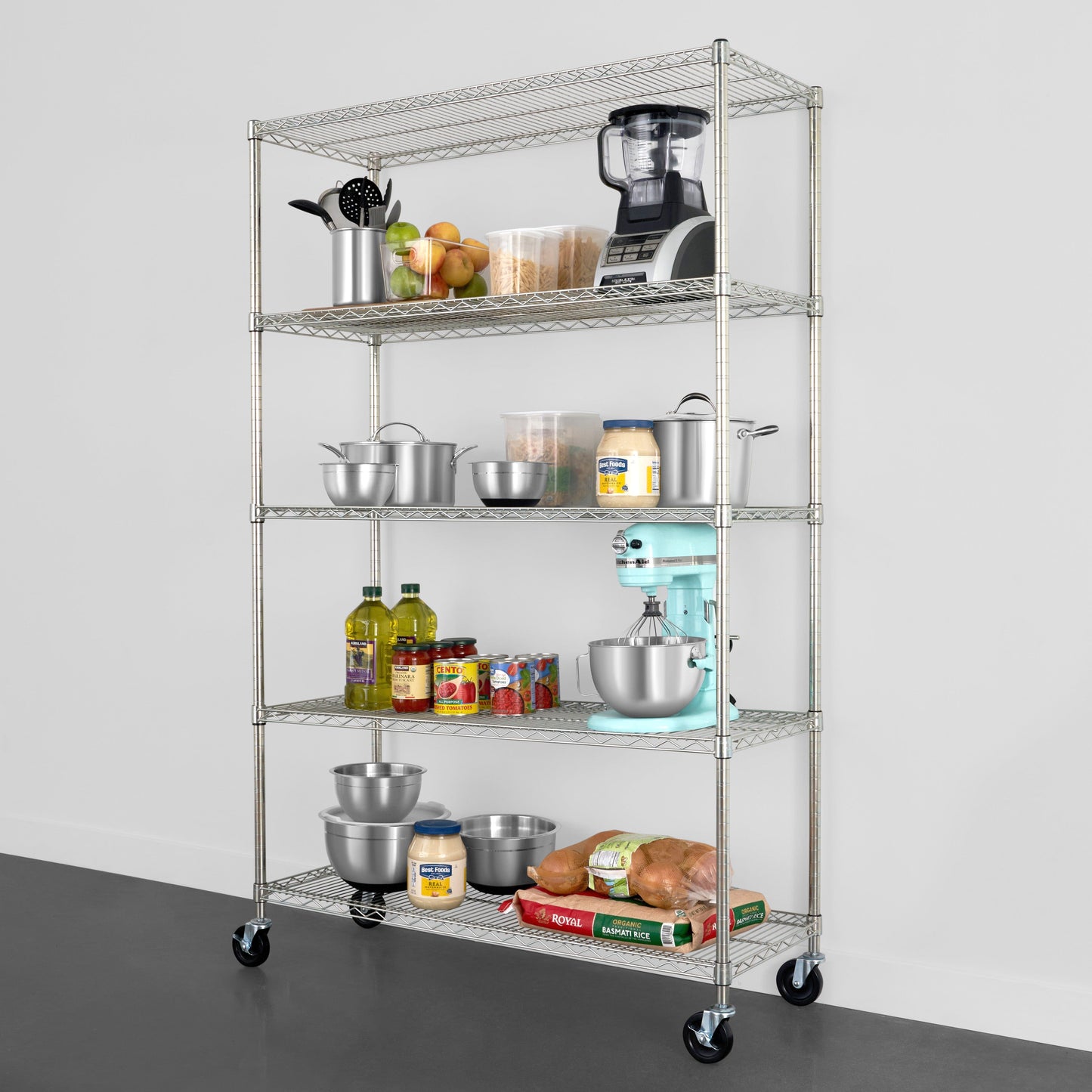 SafeRacks 5-Tier Wire Shelving (18" x 48" x 72")