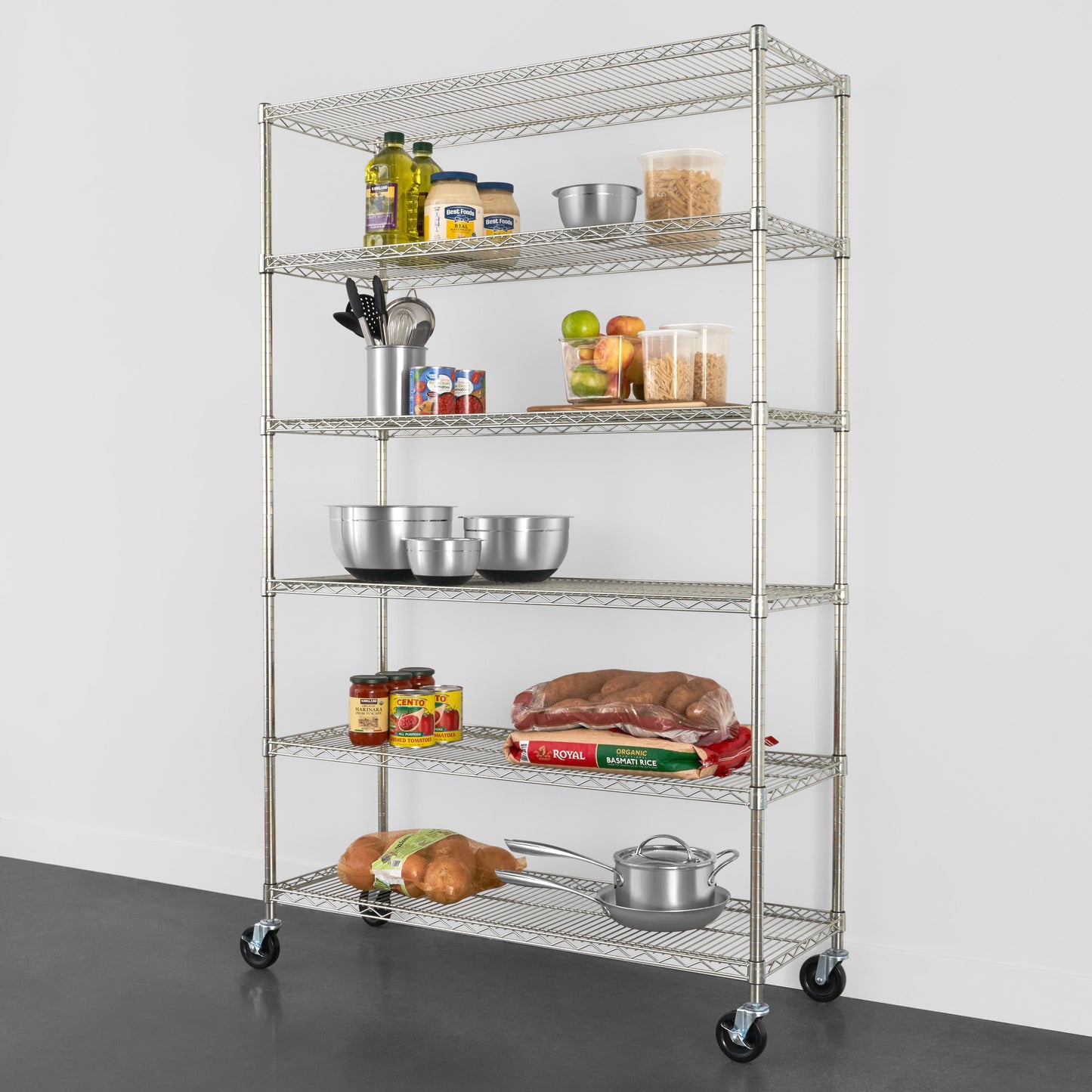 SafeRacks 6-Tier Wire Shelving (18" x 48" x 72")