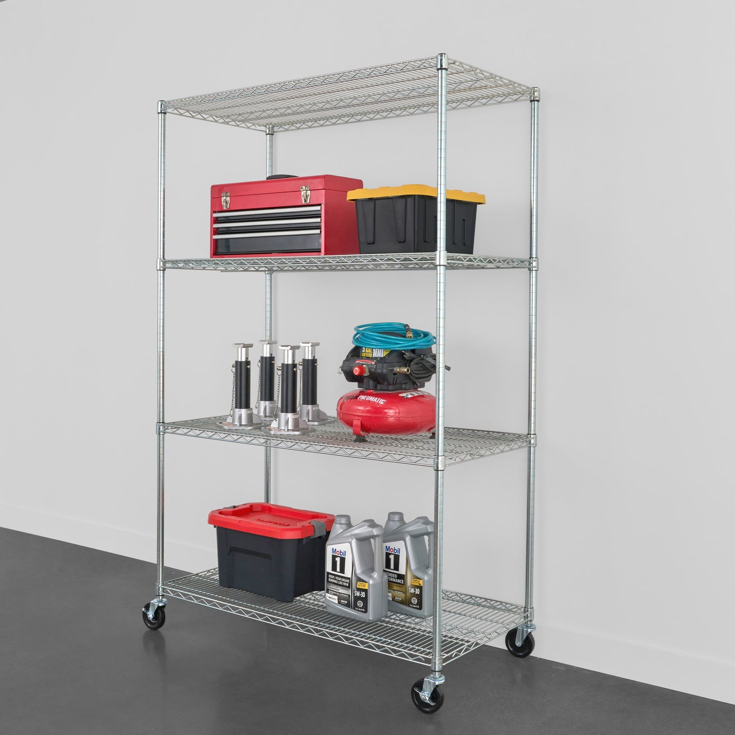 SafeRacks 4-Tier Wire Shelving (24" x 48" x 72")