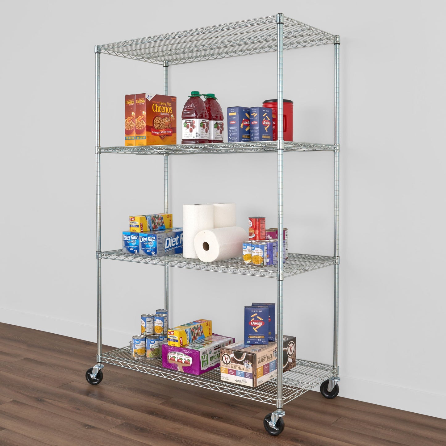 SafeRacks 4-Tier Wire Shelving (24" x 48" x 72")