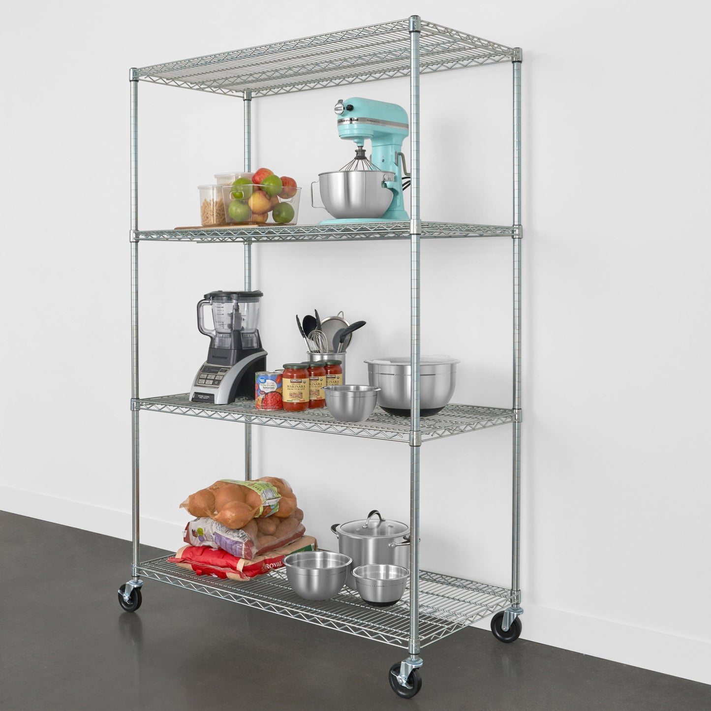 SafeRacks 4-Tier Wire Shelving (24" x 48" x 72")