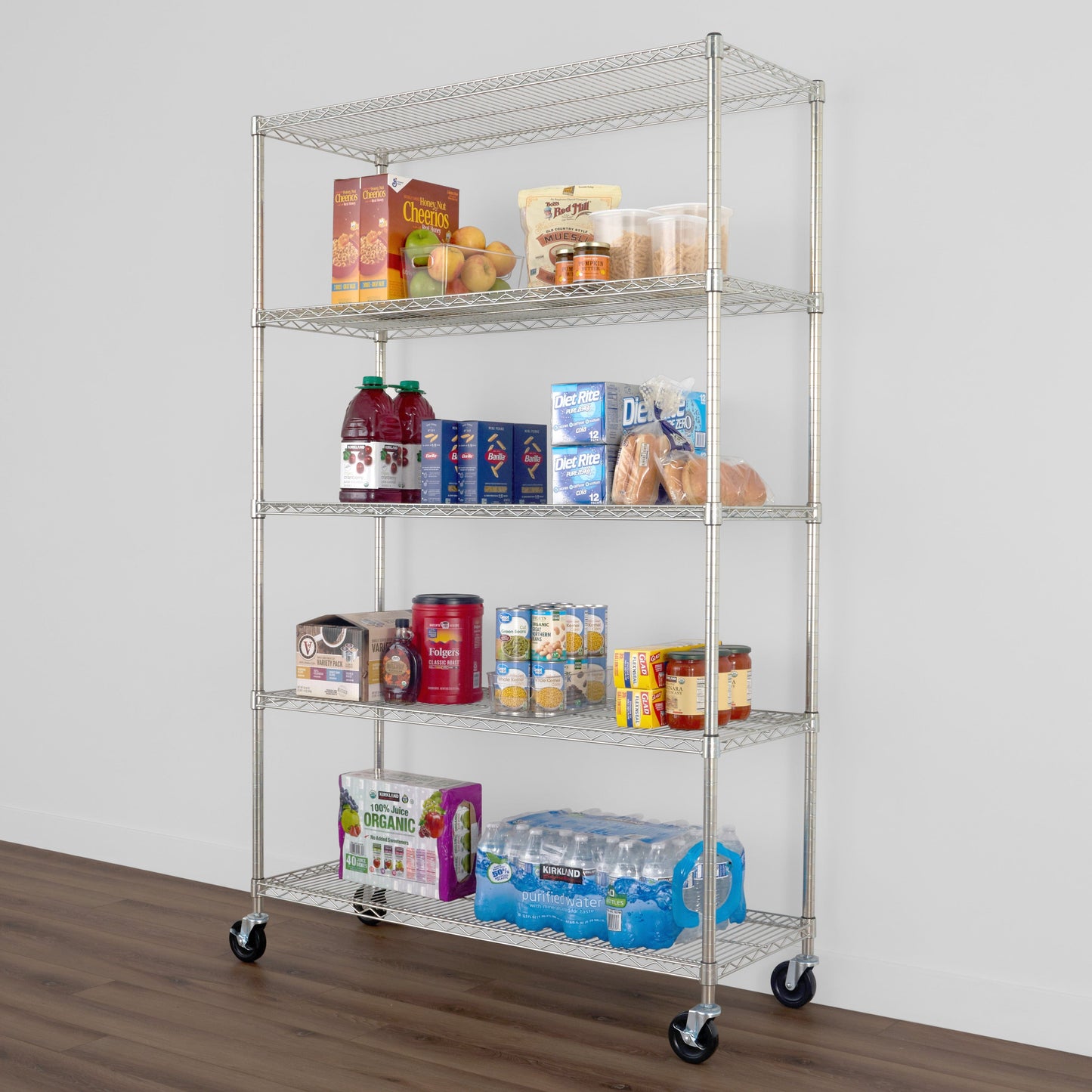 SafeRacks 5-Tier Wire Shelving (18" x 48" x 72")