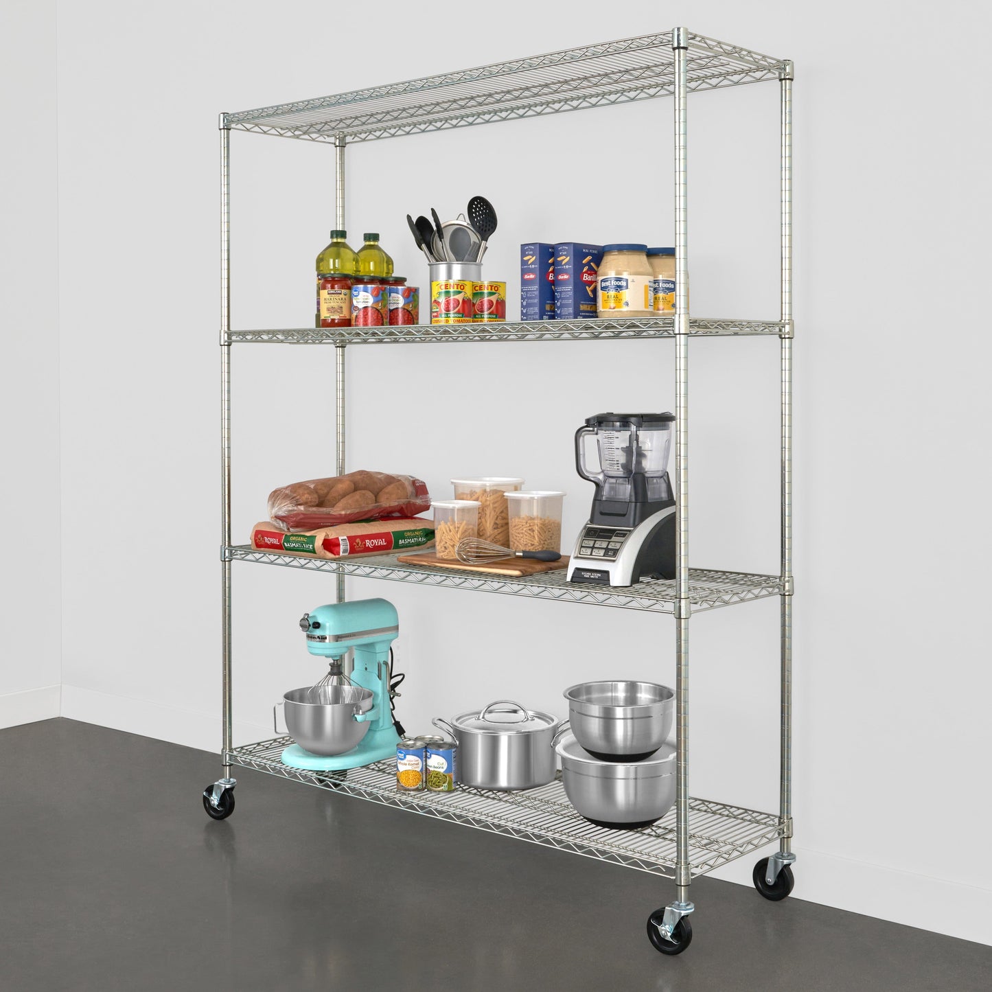 SafeRacks 4-Tier Wire Shelving (18" x 60" x 72")