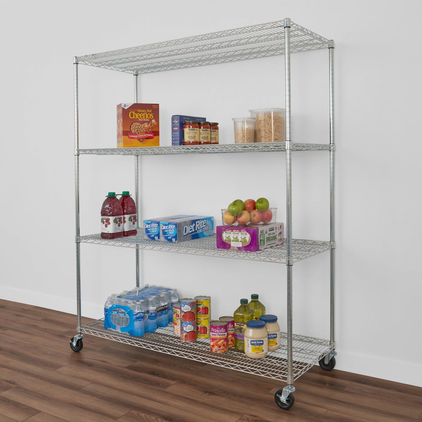 SafeRacks 4-Tier Wire Shelving (24" x 60" x 72")