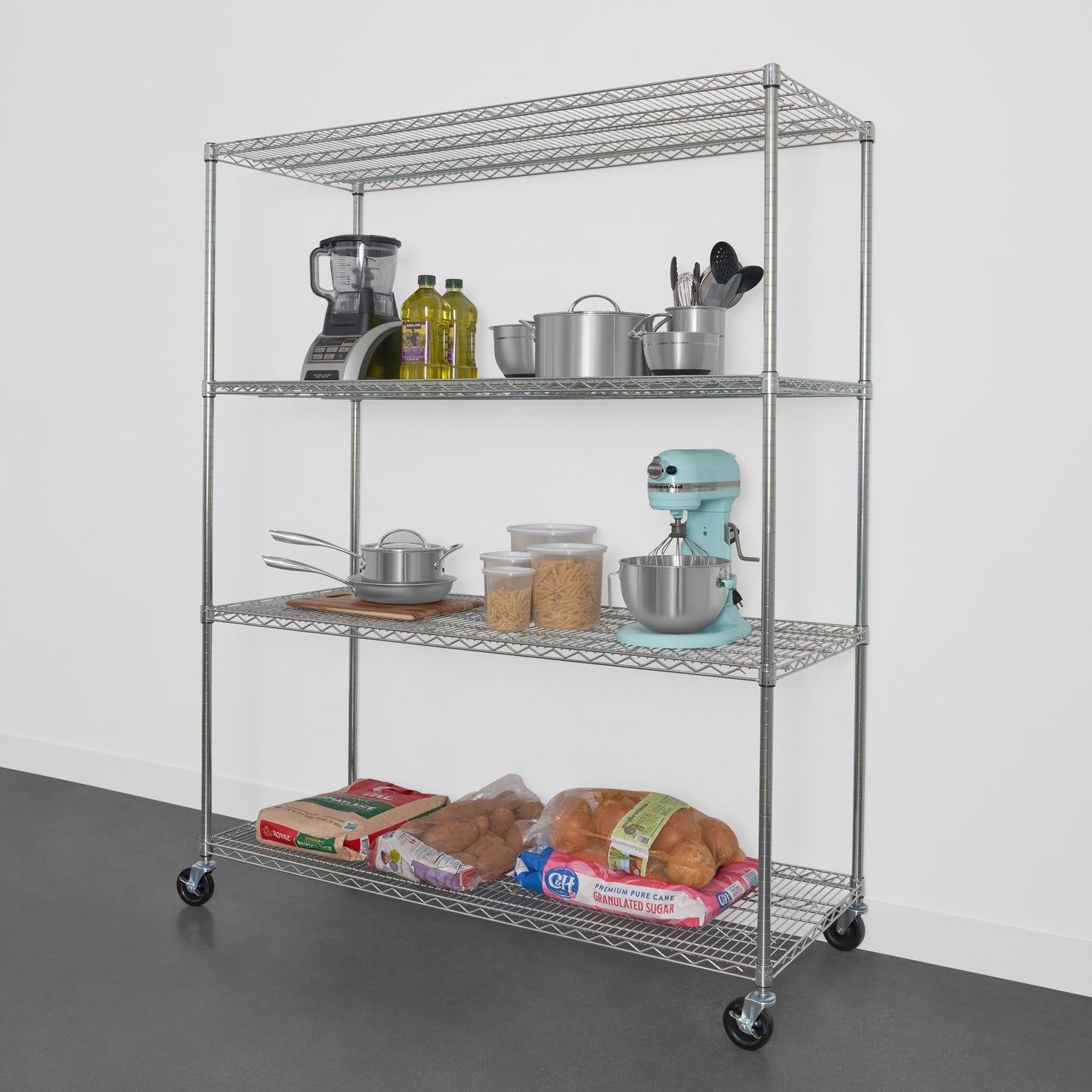 SafeRacks 4-Tier Wire Shelving (24" x 60" x 72")