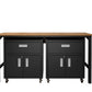 Fortress 3-Piece Mobile Space-Saving Steel Garage Cabinet and Worktable 4.0