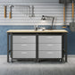 Fortress 3-Piece Mobile Space-Saving Steel Garage Cabinet and Worktable 6.0