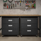 Fortress 3-Piece Mobile Space-Saving Steel Garage Cabinet and Worktable 6.0