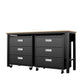 Fortress 3-Piece Mobile Space-Saving Steel Garage Cabinet and Worktable 6.0