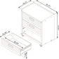 Fortress 3-Piece Mobile Space-Saving Steel Garage Cabinet and Worktable 6.0