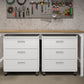 Fortress 3-Piece Mobile Space-Saving Steel Garage Cabinet and Worktable 6.0
