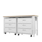 Fortress 3-Piece Mobile Space-Saving Steel Garage Cabinet and Worktable 6.0