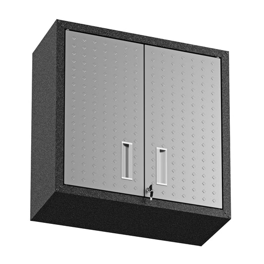 Fortress 30" Floating Textured Metal Garage Cabinet with Adjustable Shelves