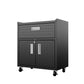 6-Piece Fortress Textured Garage Set with Cabinets, Wall Units and Table