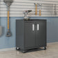 6-Piece Fortress Textured Garage Set with Cabinets, Wall Units and Table