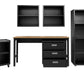 6-Piece Fortress Textured Garage Set with Cabinets, Wall Units and Table