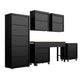 6-Piece Fortress Textured Garage Set with Cabinets, Wall Units and Table