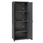 6-Piece Fortress Textured Garage Set with Cabinets, Wall Units and Table