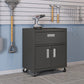 6-Piece Fortress Textured Garage Set with Cabinets, Wall Units and Table
