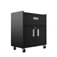 6-Piece Fortress Textured Garage Set with Cabinets, Wall Units and Table