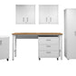 6-Piece Fortress Textured Garage Set with Cabinets, Wall Units and Table