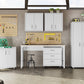 6-Piece Fortress Textured Garage Set with Cabinets, Wall Units and Table