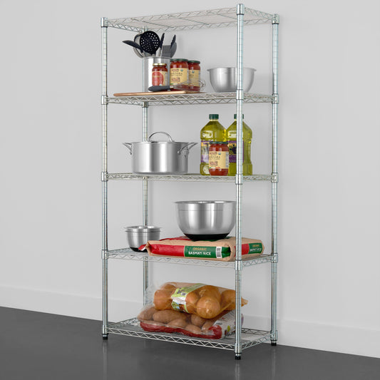 SafeRacks 5-Tier Wire Shelving (14" x 30" x 60")